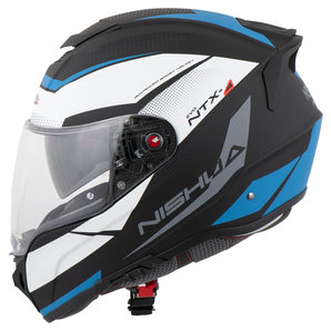 Nishua NTX-4 Evo Thunder Integralhelm Matt Schwarz Weiss Blau von Nishua