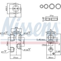 Expansionsventil, Klimaanlage NISSENS 999453 von Nissens