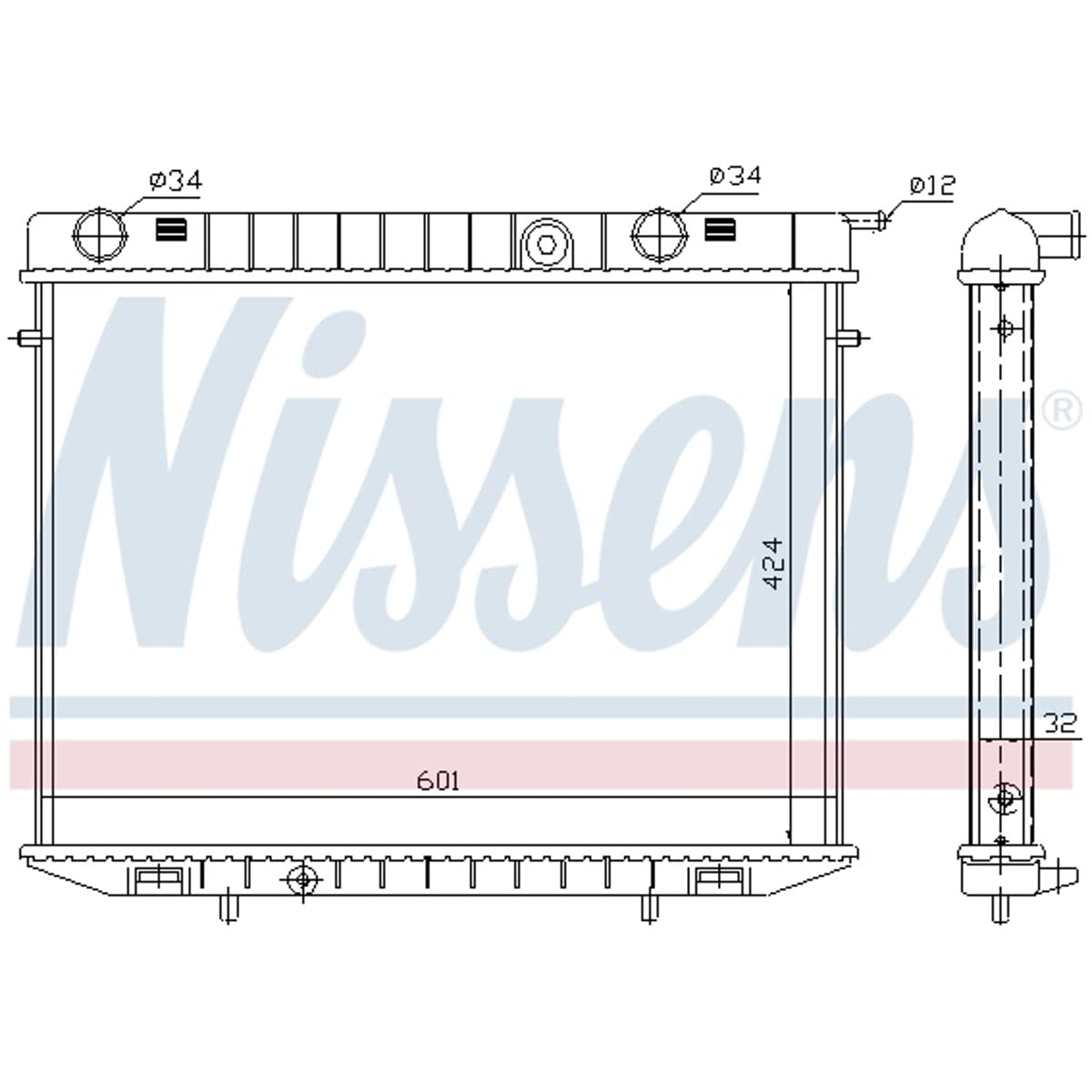 NISSENS 63244 Kühler, Motorkühlung NISSENS 63244 Kühler, Motorkühlung von Nissens