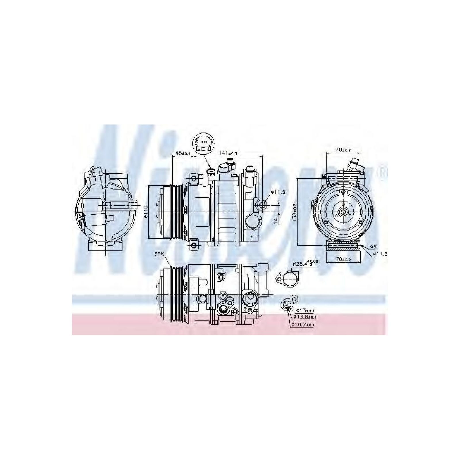 NISSENS 89039 Kompressor, Klimaanlage NISSENS 89039 Kompressor, Klimaanlage von Nissens