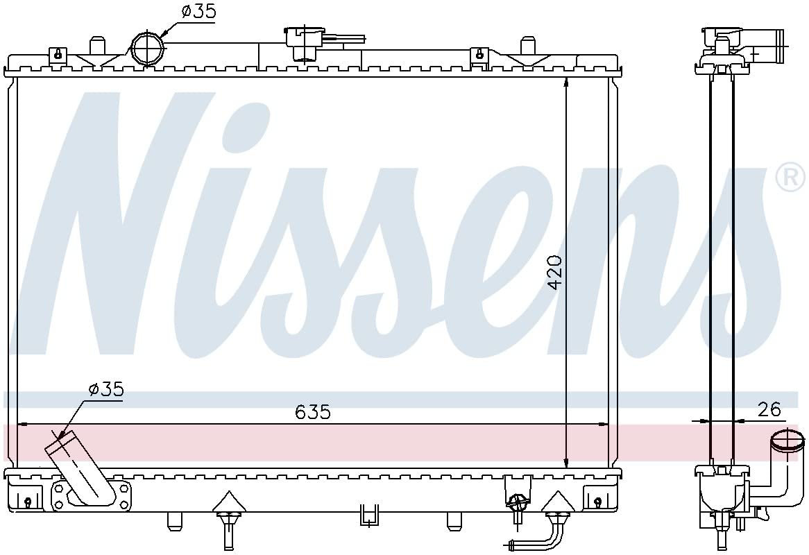 Nissens 68154 Kühler, Motorkühlung Nissens 68154 Kühler, Motorkühlung von Nissens