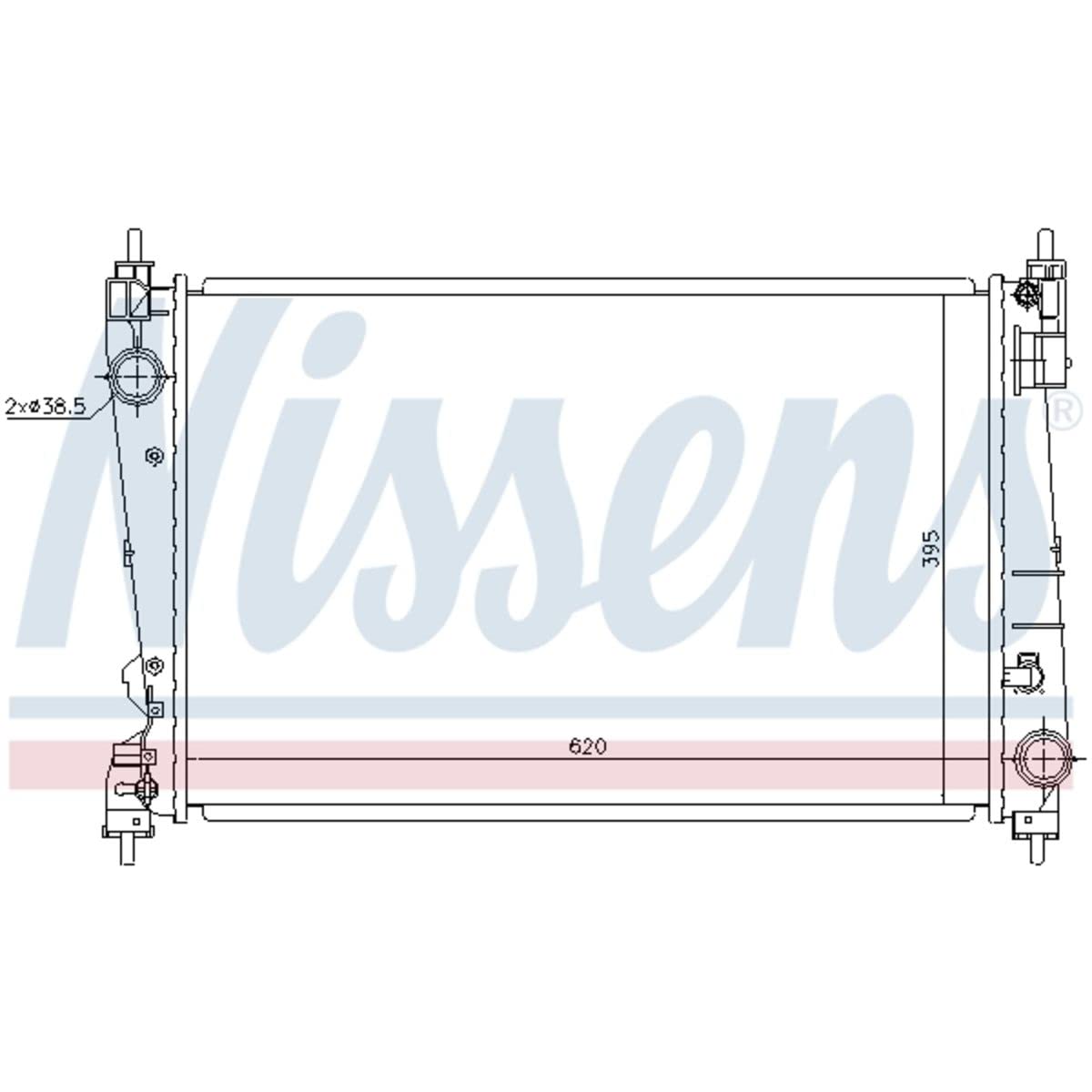 Nissens Kühler für Motorkühlung Kühlkörper Motorkühler 630755 von Nissens