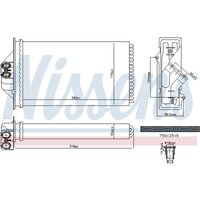 Wärmetauscher, Innenraumheizung NISSENS 707293 von Nissens