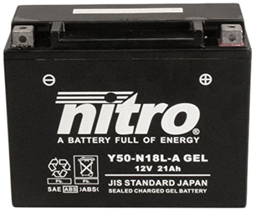 NITRO Y50-N18L-A GEL -N- Y50-N18L-A Gel AGM Geschlossen, Schwarz, Größe NA von Nitro