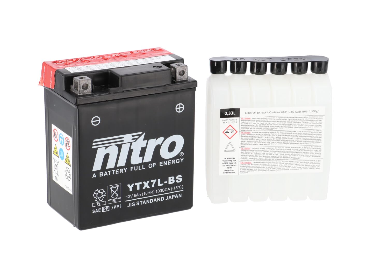 Batterie Nitro YTX7L Gel 12V 6AH (wartungsfrei) von Nitro