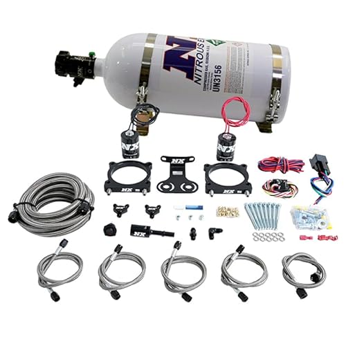 Nitrous Express Ford Mustang 2024+ 5.0L Dual Drosselklappen-Körperplatten-System mit 4,5-kg-Flasche von Nitrous Express
