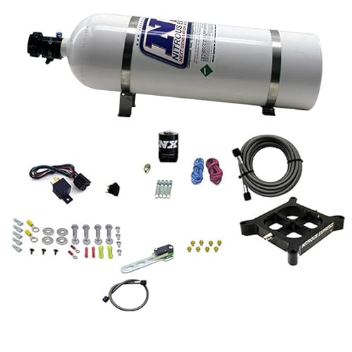 Nitrous Express Trockenes Billet-Querstangen-Plattensystem mit 100–500 PS (4150 Flansch) mit 6,8 kg Flasche von Nitrous Express