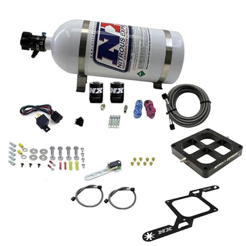 Nitrous Express Trockenes zweistufiges Billet-Querstangenplatten-System 100–1000 PS (4500 Flansch) mit 4,5 kg Flasche von Nitrous Express