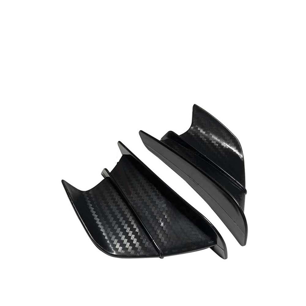 Für Ninja 125 Für Z125 Für Z250SL 250R 300R Für Z300 Für Z400 400R Für KLX250 Motorrad Winglet Aerodynamische Flügel Kit Spoiler Verkleidungs Winglets(Matte Carbon) von Niyade