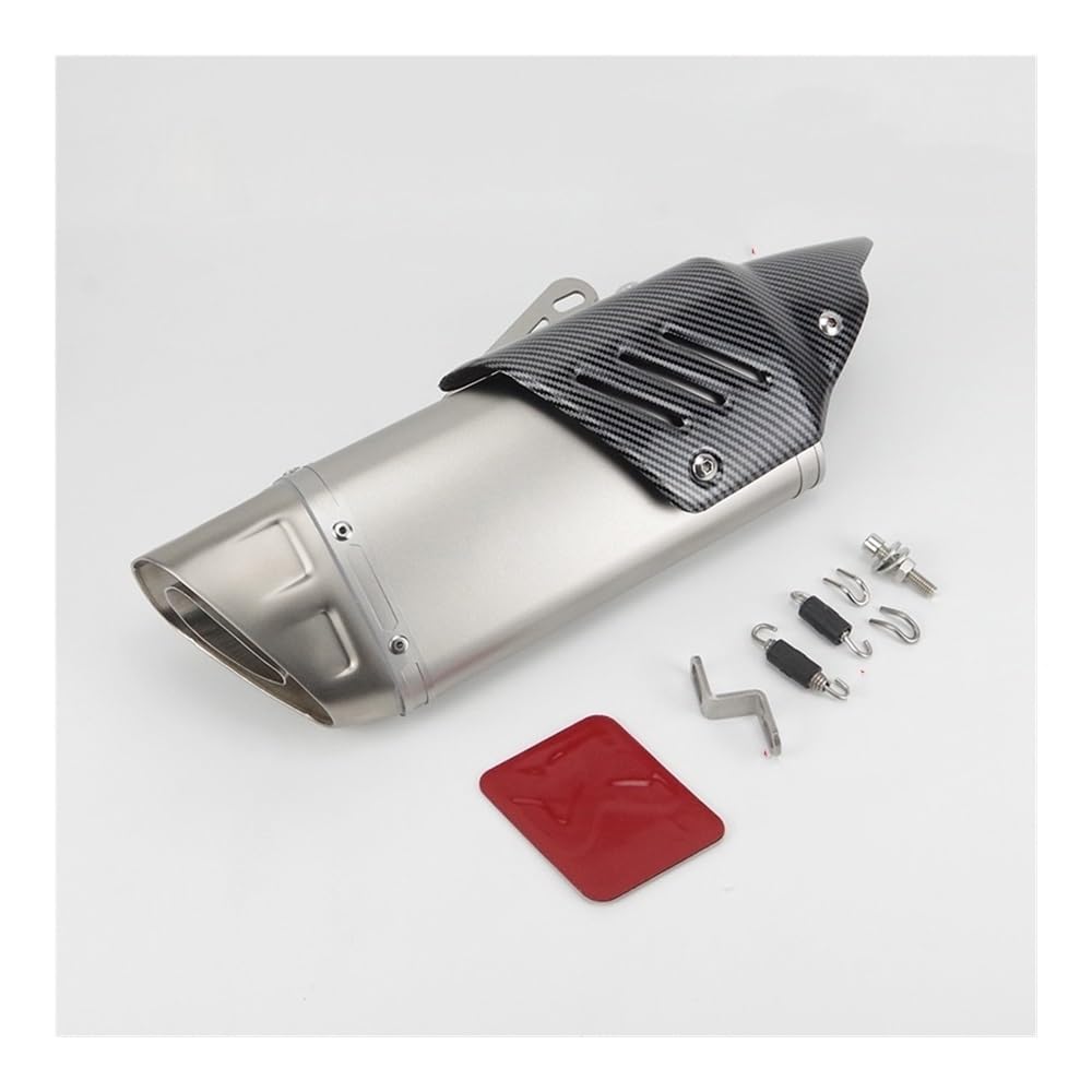 Motorrad Auspuffrohr Universal 51mm Motorrad Auspuff Schalldämpfer Für R6 Für R3 Für Ninja Für Z 400 250 Für Z900 Für ZX6R(Color A) von Niyade