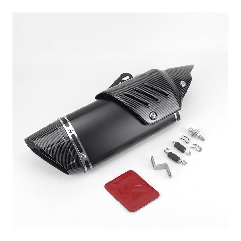 Motorrad Auspuffrohr Universal 51mm Motorrad Auspuff Schalldämpfer Für R6 Für R3 Für Ninja Für Z 400 250 Für Z900 Für ZX6R(Color C) von Niyade
