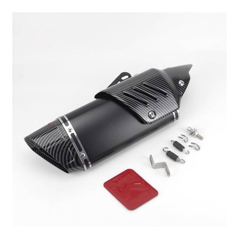 Motorrad Auspuffrohr Universal 51mm Motorrad Auspuff Schalldämpfer Für R6 Für R3 Für Ninja Für Z 400 250 Für Z900 Für ZX6R(Color C) von Niyade