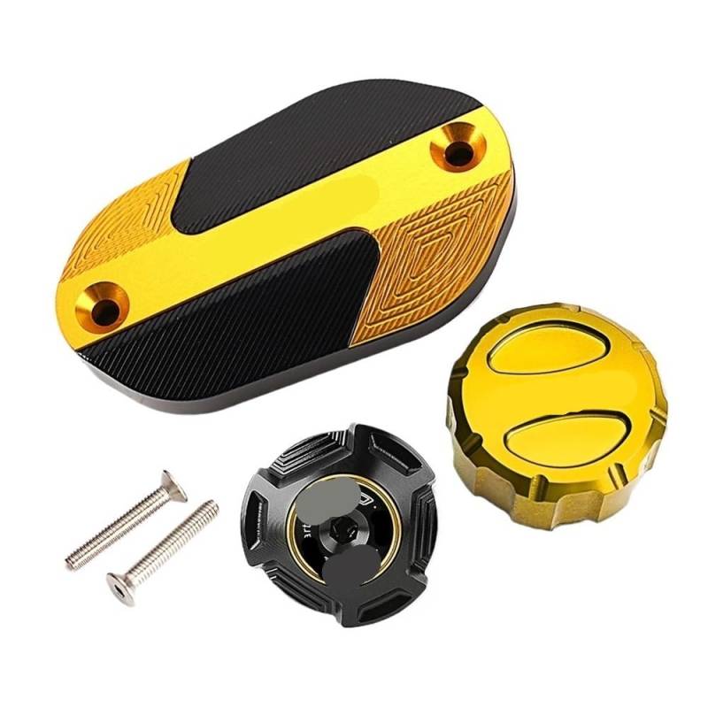 Motorrad zubehör Für Z400 Für Ninja400 Motorrad Zubehör Vorne Hinten Brems Flüssigkeit Reservoir Abdeckung Motoröl Füllstoff Kappe(Color-4) von Niyade