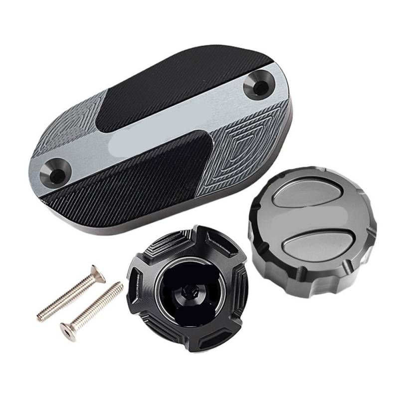 Motorrad zubehör Für Z400 Für Ninja400 Motorrad Zubehör Vorne Hinten Brems Flüssigkeit Reservoir Abdeckung Motoröl Füllstoff Kappe(Color-5) von Niyade