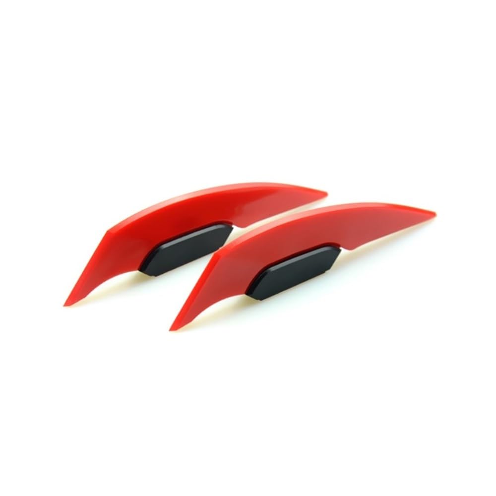 Niyade 1 Paar Universal-Motorrad-Winglet, Aerodynamischer Spoiler, Dynamischer Flügel-Dekorationsaufkleber Für Motorrad, Roller Verkleidungs Winglets(Red) von Niyade