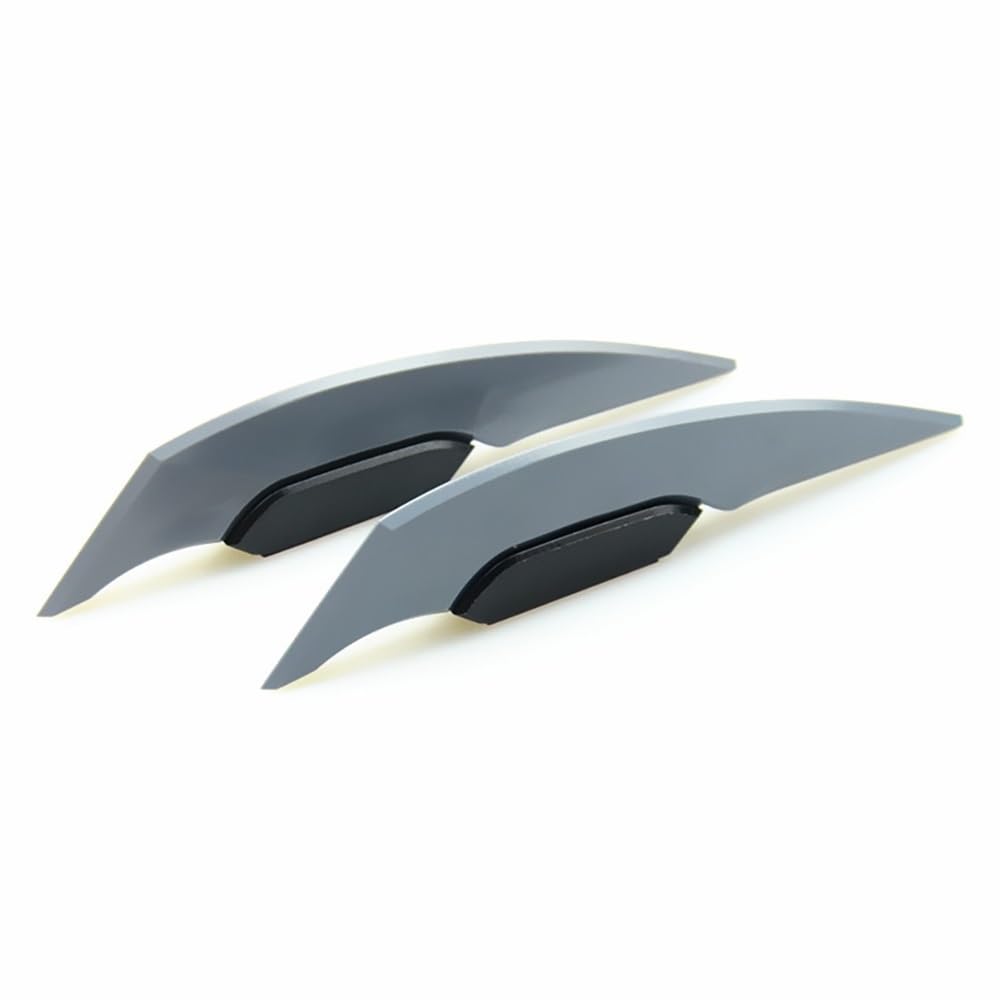 Niyade 2 Stück Universal Motorrad Winglet Aerodynamischer Spoiler Flügel Seitenspoiler Aufkleber Dynamischer Flügel Für Motorrad Roller Verkleidungs Winglets(Gray) von Niyade