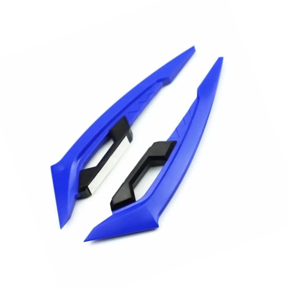 Niyade 2 Stücke Motorrad Winglets Vorderseite Spoiler Aerodynamische Flügel Set Feste Windflügel Dekoration Aufkleber Verkleidungs Winglets(Blue) von Niyade