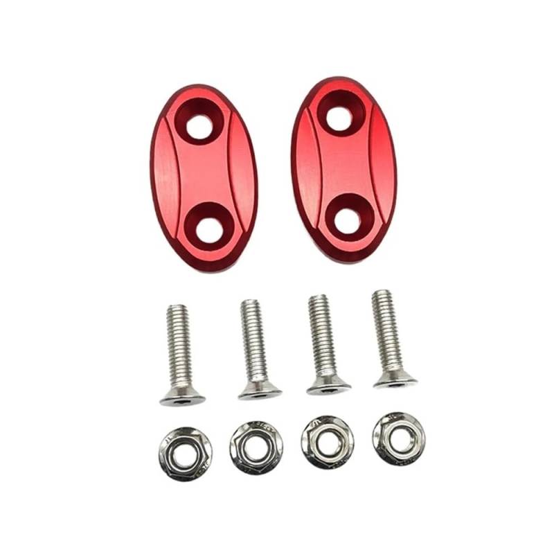 Niyade 2Pcs Motorrad Spiegel Montieren Riser Extender Adapter Dekorative Spiegel Rearview Basis Sitzbezüge Robust Extender von Niyade