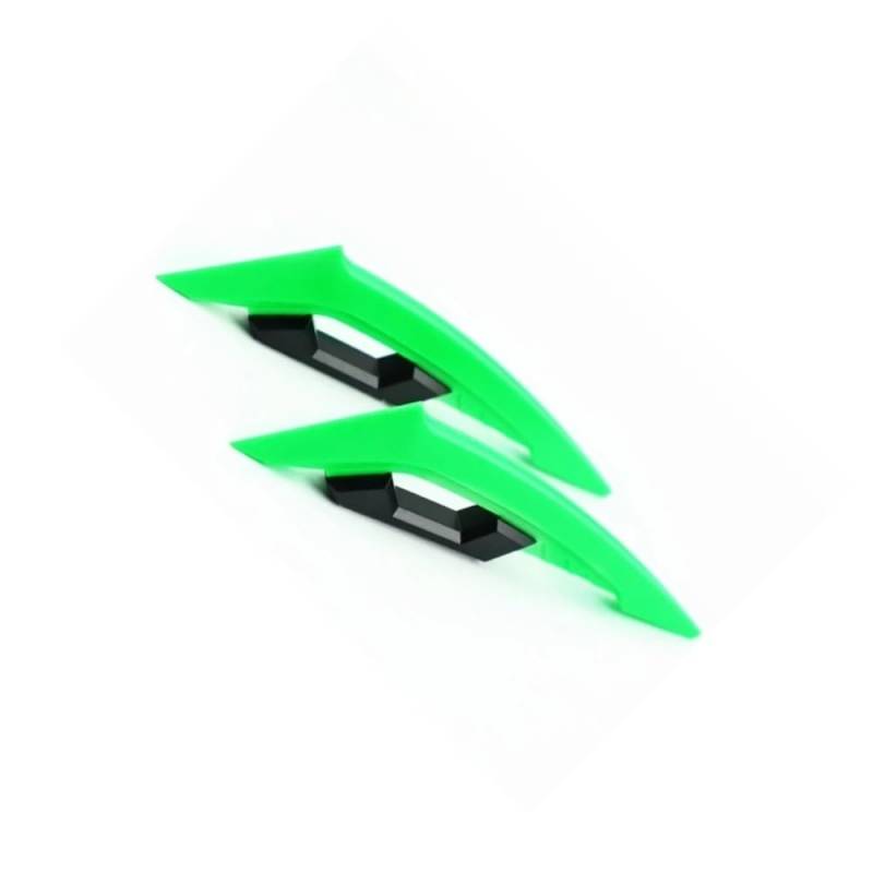 Niyade Für Motorrad Roller 1 Paar Universal Motorrad Winglet Aerodynamische Spoiler Dynamische Flügel Dekoration Aufkleber Verkleidungs Winglets(Green) von Niyade