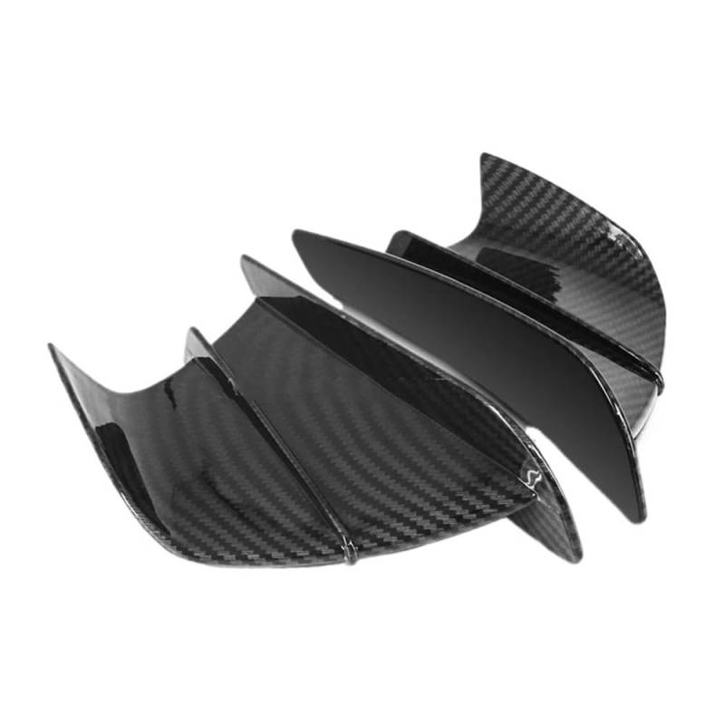 Niyade Für YZF Für R1 Für R1M Für R7 Für R6 Für R3 Für R125 Für FZ6R Motorrad Winglet Aerodynamische Flügel Kit Spoiler Verkleidungs Winglets(Carbon Fiber T) von Niyade