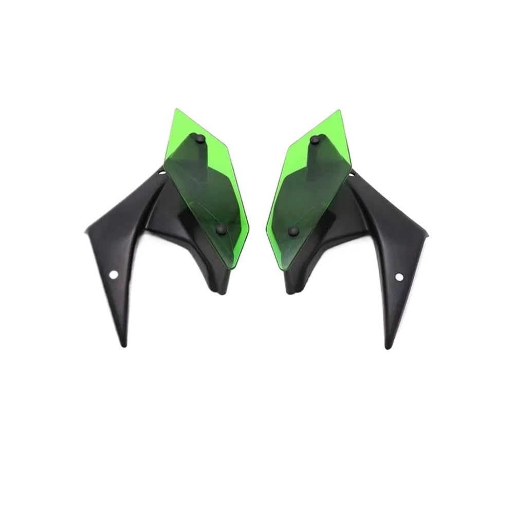 Niyade Für Z900 FÜR Z 900 2020 2021 2022 Motorrad Frontspoiler Winglet Aerodynamische Flügel Kit Spoiler Verkleidungs Winglets(17-19 Green) von Niyade