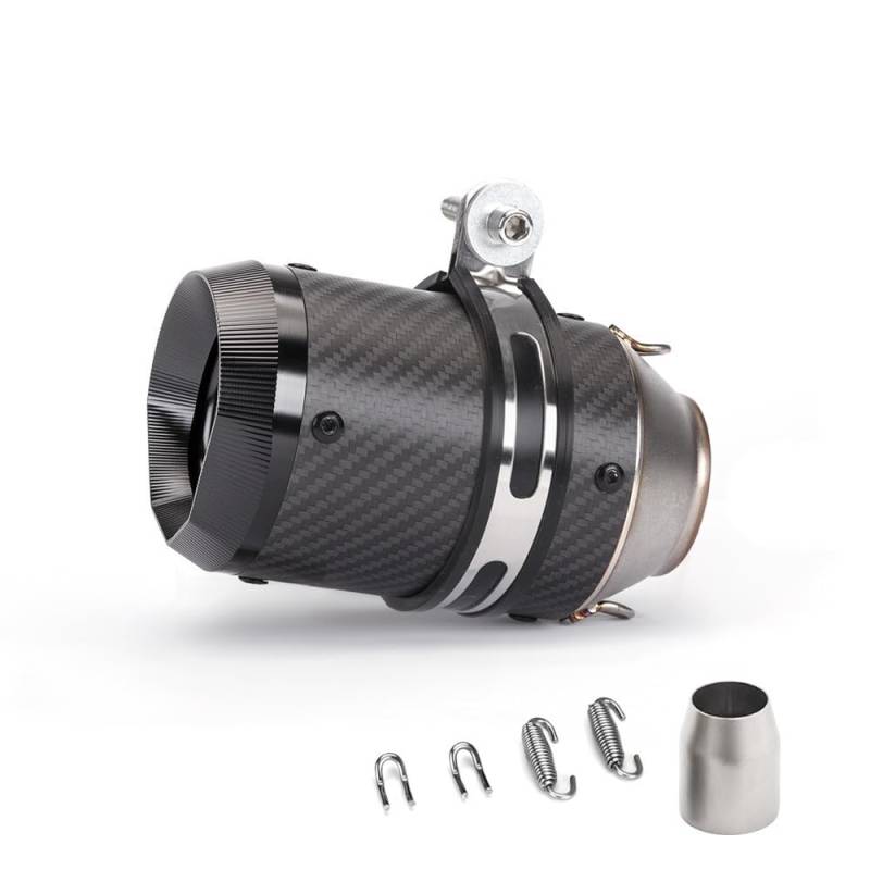 Niyade Motorrad Auspuffrohr 51mm 60MM Auspuff Einlass Universal Schalldämpfer Rohr Auspuff Endrohr Für 450sr Für MT07 Für MT09 Für Cbr650 Für Z900 Für R3(51mm-B) von Niyade