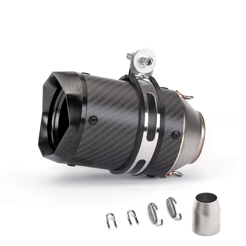 Niyade Motorrad Auspuffrohr 51mm 60MM Auspuff Einlass Universal Schalldämpfer Rohr Auspuff Endrohr Für 450sr Für MT07 Für MT09 Für Cbr650 Für Z900 Für R3(51mm-C) von Niyade