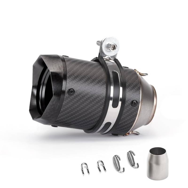 Niyade Motorrad Auspuffrohr 51mm 60MM Auspuff Einlass Universal Schalldämpfer Rohr Auspuff Endrohr Für 450sr Für MT07 Für MT09 Für Cbr650 Für Z900 Für R3(51mm-C) von Niyade