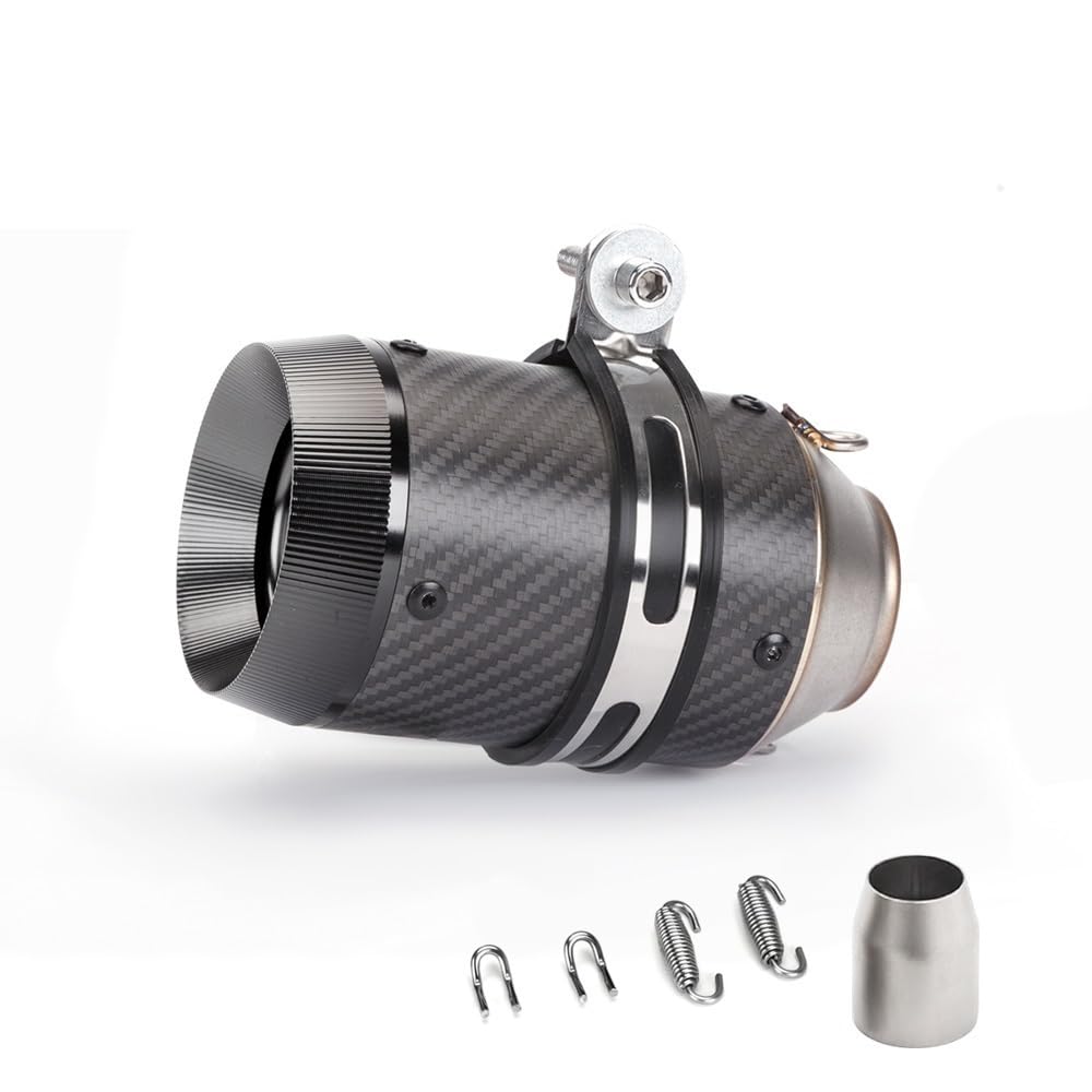 Niyade Motorrad Auspuffrohr 51mm 60MM Auspuff Einlass Universal Schalldämpfer Rohr Auspuff Endrohr Für 450sr Für MT07 Für MT09 Für Cbr650 Für Z900 Für R3(51mm-D) von Niyade