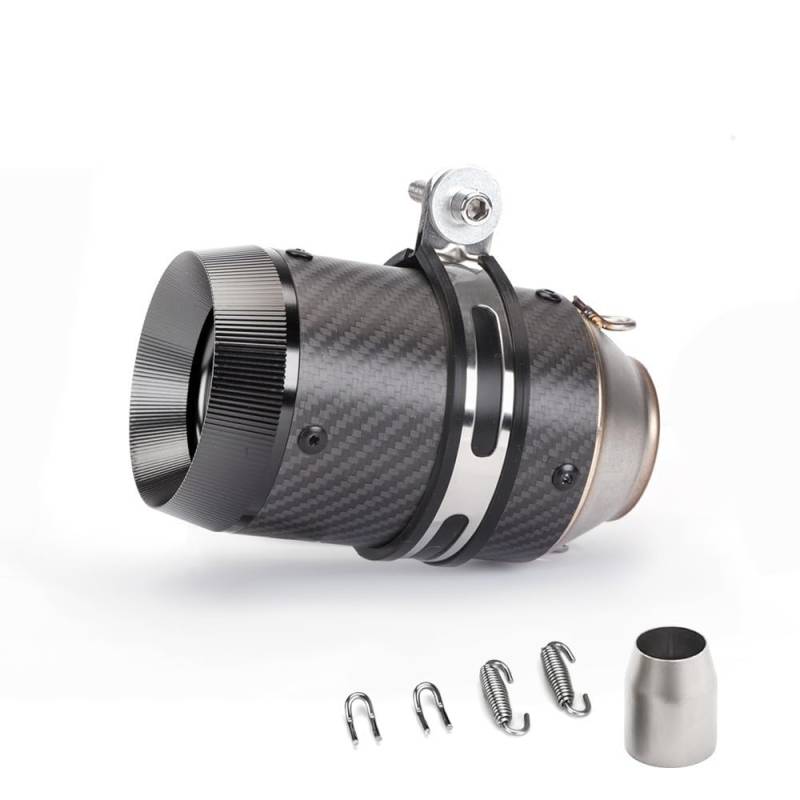 Niyade Motorrad Auspuffrohr 51mm 60MM Auspuff Einlass Universal Schalldämpfer Rohr Auspuff Endrohr Für 450sr Für MT07 Für MT09 Für Cbr650 Für Z900 Für R3(51mm-D) von Niyade