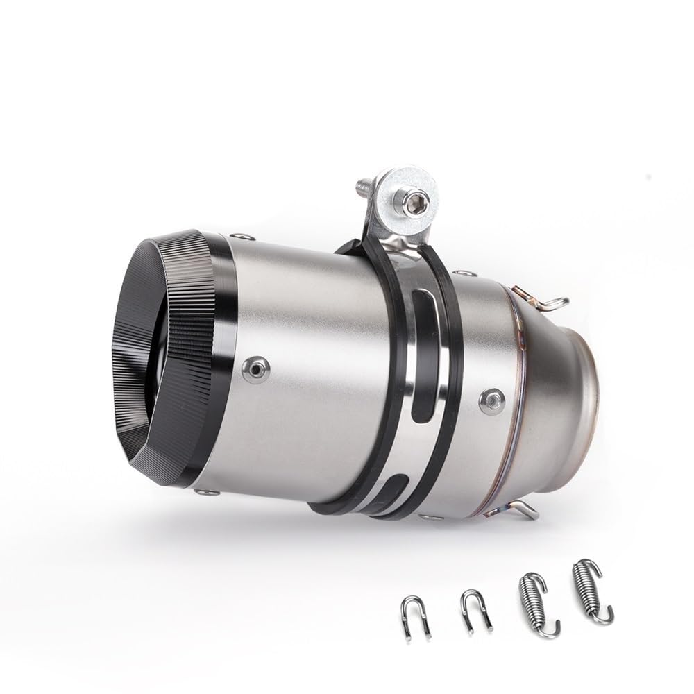 Niyade Motorrad Auspuffrohr 51mm 60MM Auspuff Einlass Universal Schalldämpfer Rohr Auspuff Endrohr Für 450sr Für MT07 Für MT09 Für Cbr650 Für Z900 Für R3(60mm-E) von Niyade
