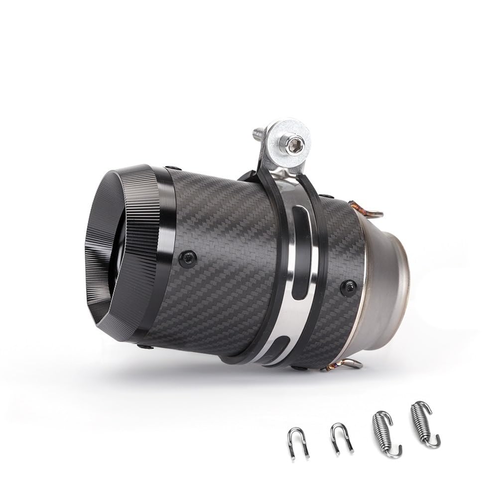 Niyade Motorrad Auspuffrohr 51mm 60MM Auspuff Einlass Universal Schalldämpfer Rohr Auspuff Endrohr Für 450sr Für MT07 Für MT09 Für Cbr650 Für Z900 Für R3(60mm-F) von Niyade