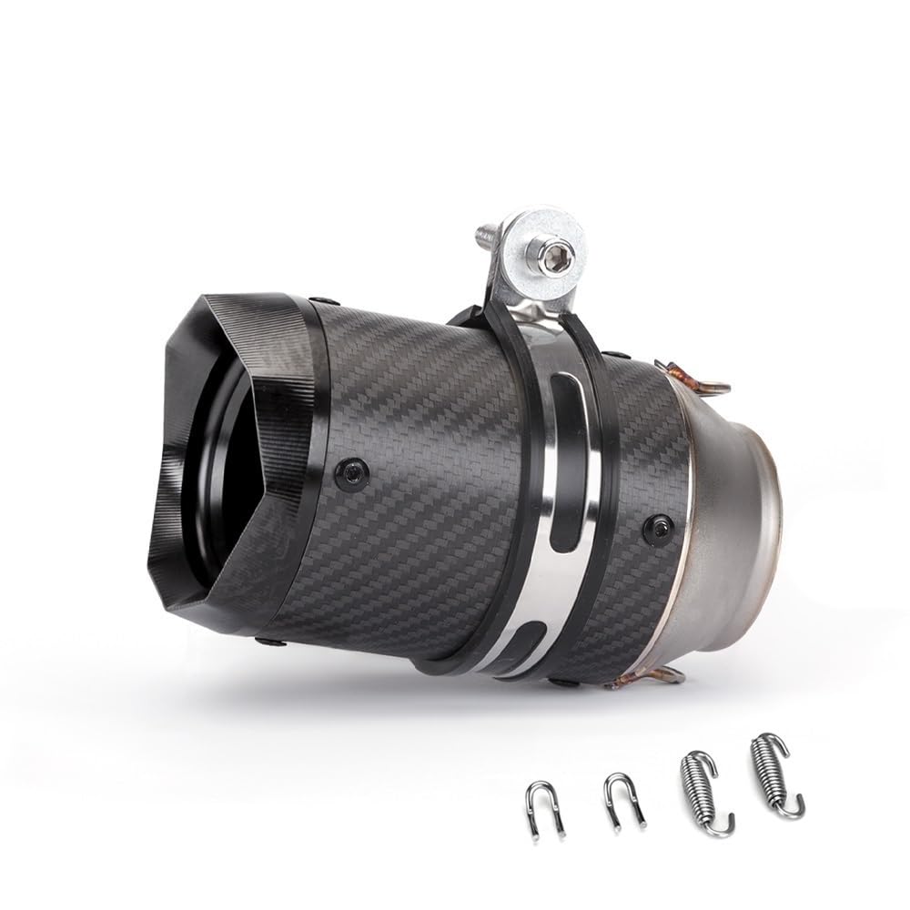 Niyade Motorrad Auspuffrohr 51mm 60MM Auspuff Einlass Universal Schalldämpfer Rohr Auspuff Endrohr Für 450sr Für MT07 Für MT09 Für Cbr650 Für Z900 Für R3(60mm-G) von Niyade