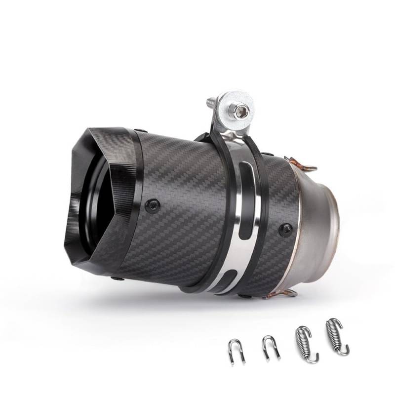 Niyade Motorrad Auspuffrohr 51mm 60MM Auspuff Einlass Universal Schalldämpfer Rohr Auspuff Endrohr Für 450sr Für MT07 Für MT09 Für Cbr650 Für Z900 Für R3(60mm-G) von Niyade