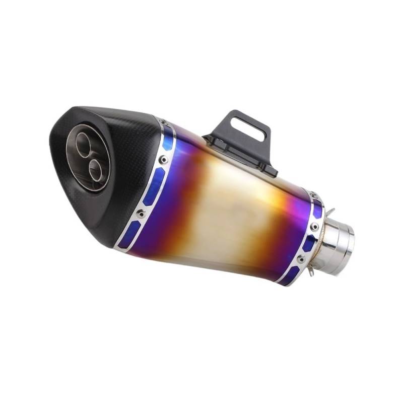 Niyade Motorrad Auspuffrohr 51mm 60mm 65mm Slip-on Motorrad Auspuff Ändern Endrohr Schalldämpfer Moto Für S1000RR Für S1000R(51MM-C) von Niyade