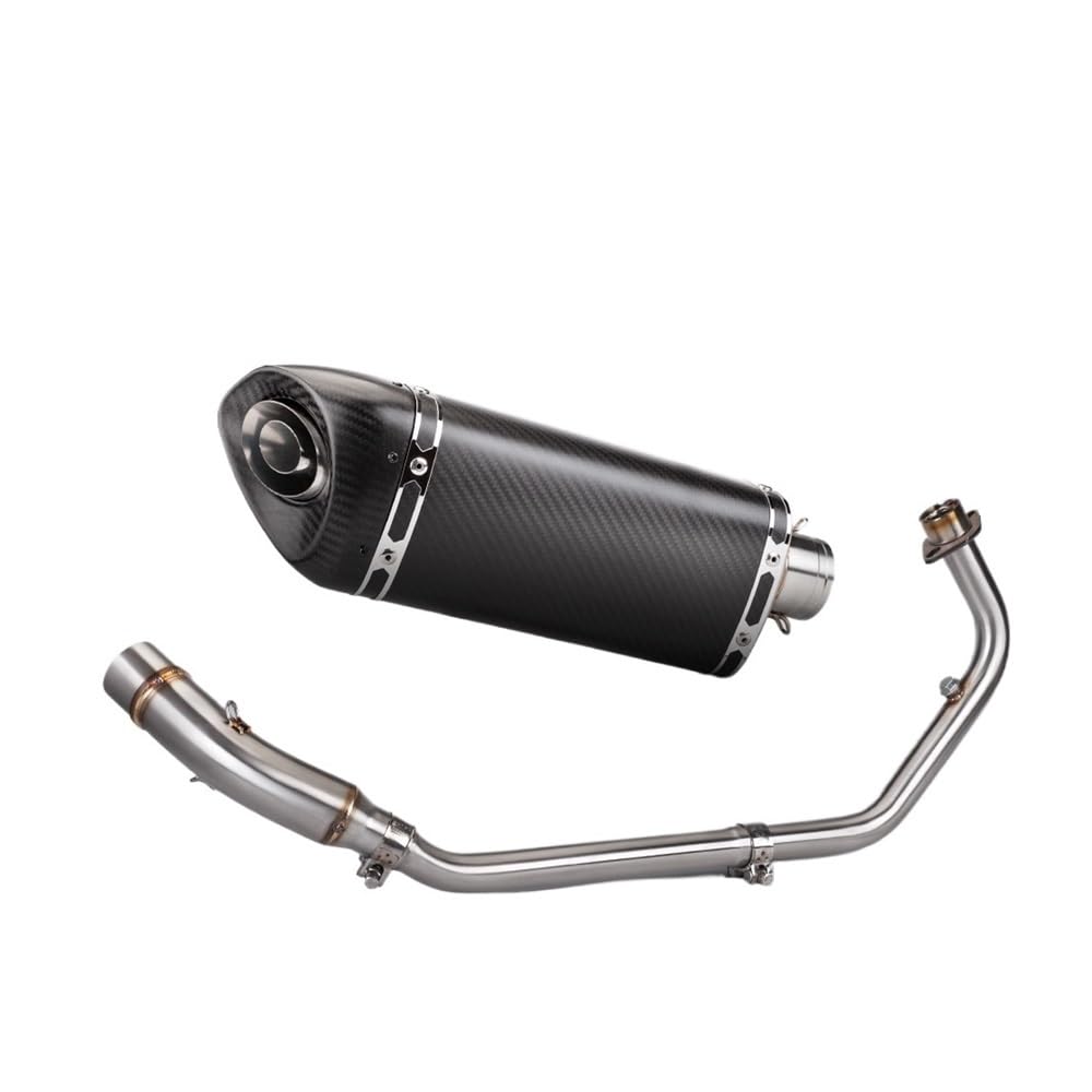 Niyade Motorrad Auspuffrohr Für CB150R Für Cbr150r 2017-2021 Slip On Motorrad Auspuff Ändern Volle Schräge Dreieck Schalldämpfer Vorne Link Rohr(ColorA1) von Niyade
