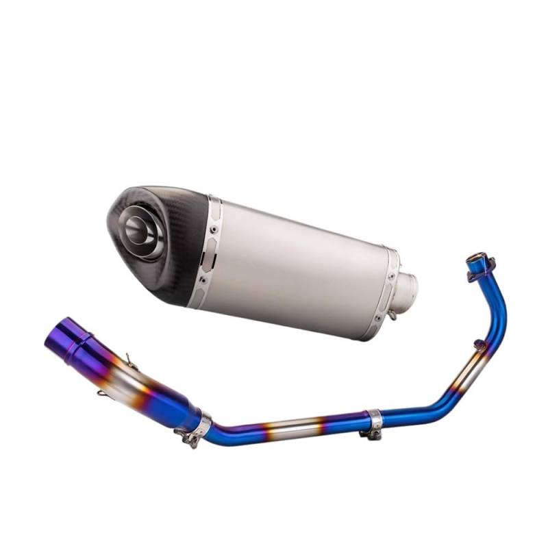 Niyade Motorrad Auspuffrohr Für CB150R Für Cbr150r 2017-2021 Slip On Motorrad Auspuff Ändern Volle Schräge Dreieck Schalldämpfer Vorne Link Rohr(ColorA9) von Niyade