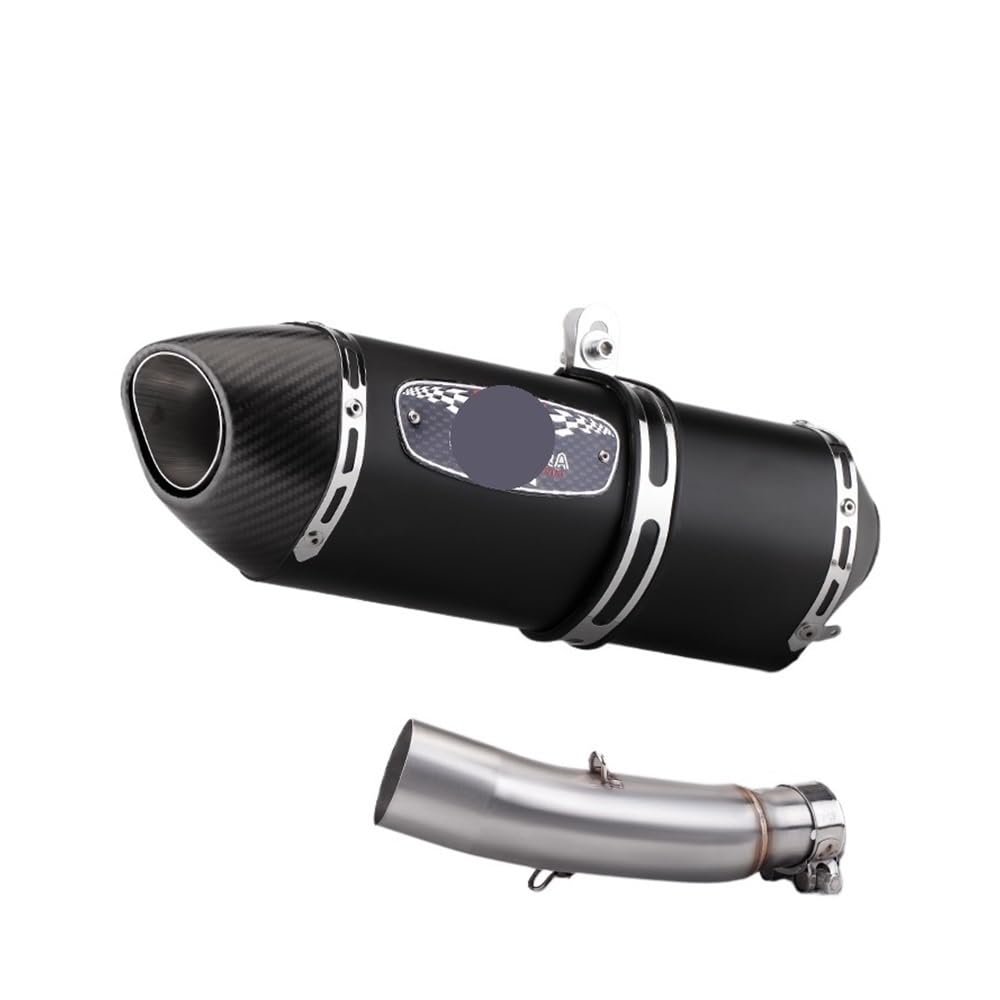 Niyade Motorrad Auspuffrohr Für CBR300R Für CB300R Für CB300F 2018-2024 Motorrad Auspuffrohr Ändern Mittleren Link Rohr Slip Auf Mit Schalldämpfer(Color F) von Niyade