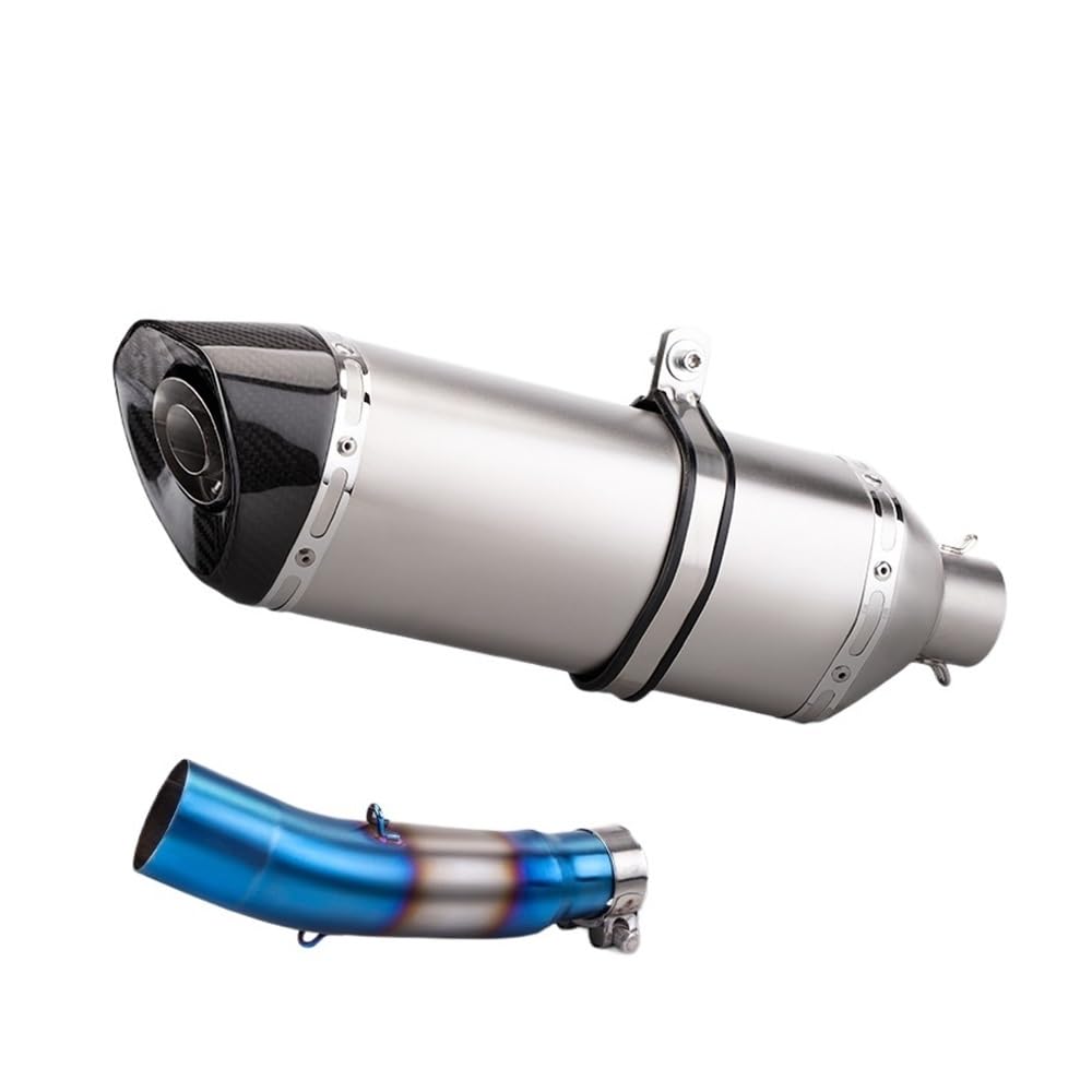 Niyade Motorrad Auspuffrohr Für CBR300R Für CB300R Für CB300F 2018-2024 Slip Auf Motorrad Auspuff Ändern Mittleren Link Rohr Verbinden Schalldämpfer Schalldämpfer(B Color) von Niyade