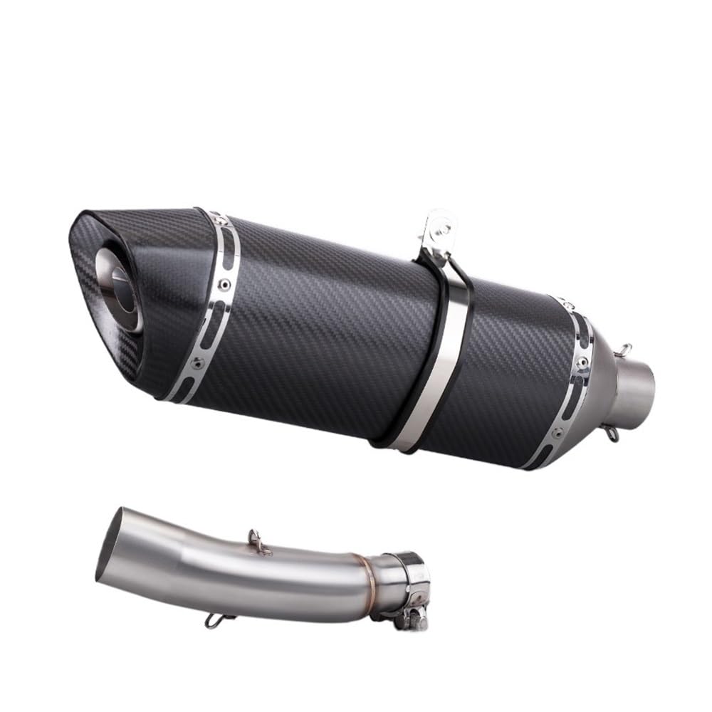 Niyade Motorrad Auspuffrohr Für CBR300R Für CB300R Für CB300F 2018-2024 Slip Auf Motorrad Auspuff Ändern Mittleren Link Rohr Verbinden Schalldämpfer Schalldämpfer(F Color) von Niyade
