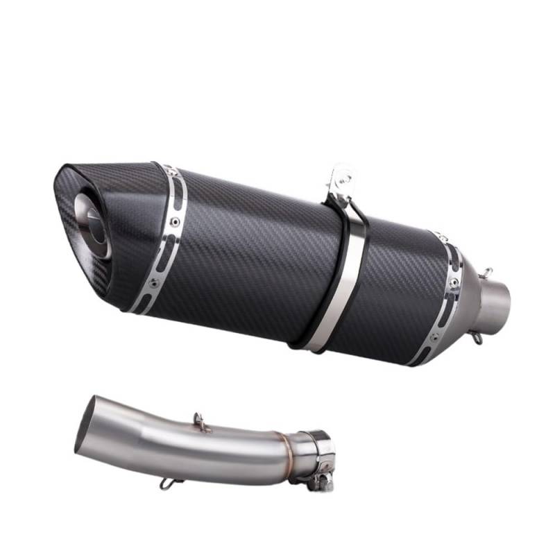 Niyade Motorrad Auspuffrohr Für CBR300R Für CB300R Für CB300F 2018-2024 Slip Auf Motorrad Auspuff Ändern Mittleren Link Rohr Verbinden Schalldämpfer Schalldämpfer(F Color) von Niyade