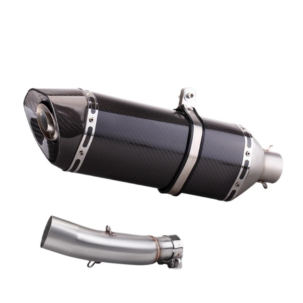 Niyade Motorrad Auspuffrohr Für CBR300R Für CB300R Für CB300F 2018-2024 Slip Auf Motorrad Auspuff Ändern Mittleren Link Rohr Verbinden Schalldämpfer Schalldämpfer(I Color) von Niyade