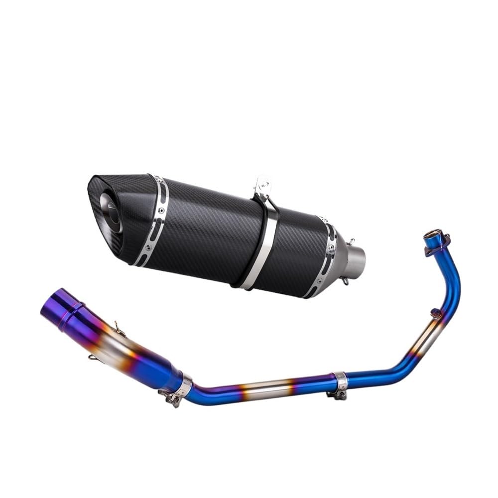 Niyade Motorrad Auspuffrohr Für Cbr150r Für CB150R 2017-2021 Motorrad Auspuff Volle Ändern Front Link Ellenbogen Rohr Slip-On Verbinden Schalldämpfer(Color A) von Niyade