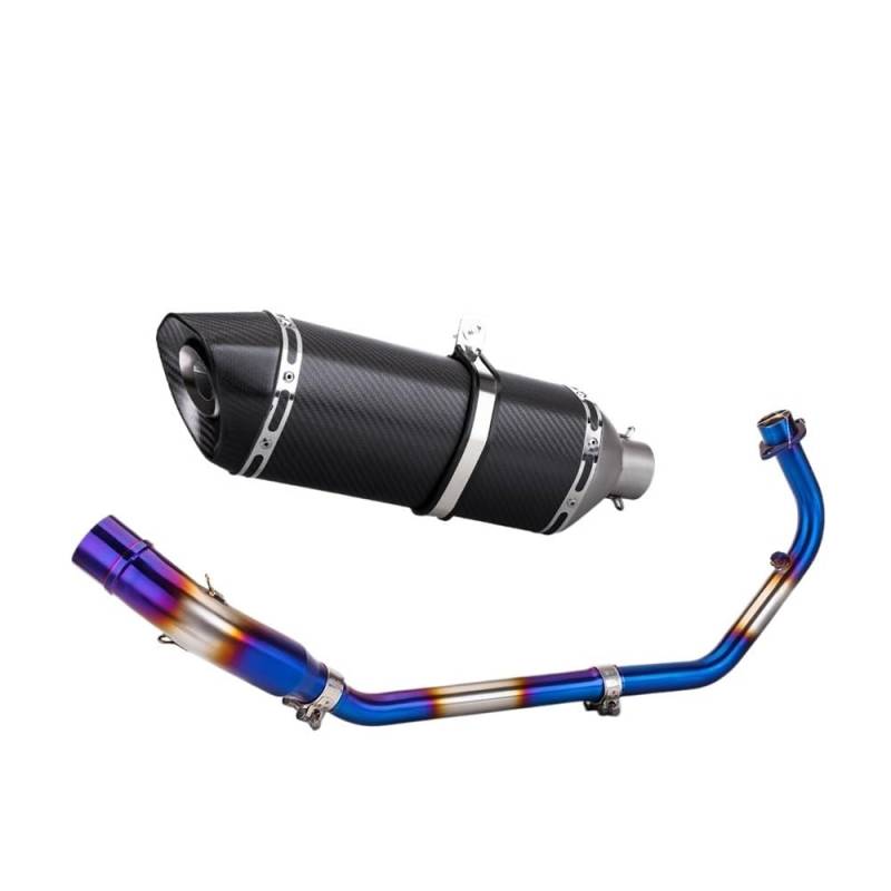Niyade Motorrad Auspuffrohr Für Cbr150r Für CB150R 2017-2021 Motorrad Auspuff Volle Ändern Front Link Ellenbogen Rohr Slip-On Verbinden Schalldämpfer(Color A) von Niyade
