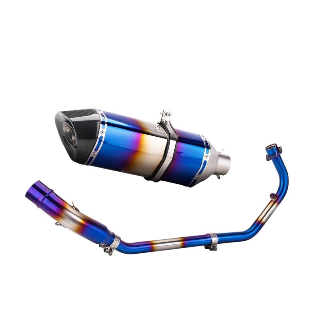 Niyade Motorrad Auspuffrohr Für Cbr150r Für CB150R 2017-2021 Motorrad Auspuff Volle Ändern Front Link Ellenbogen Rohr Slip-On Verbinden Schalldämpfer(Color D) von Niyade