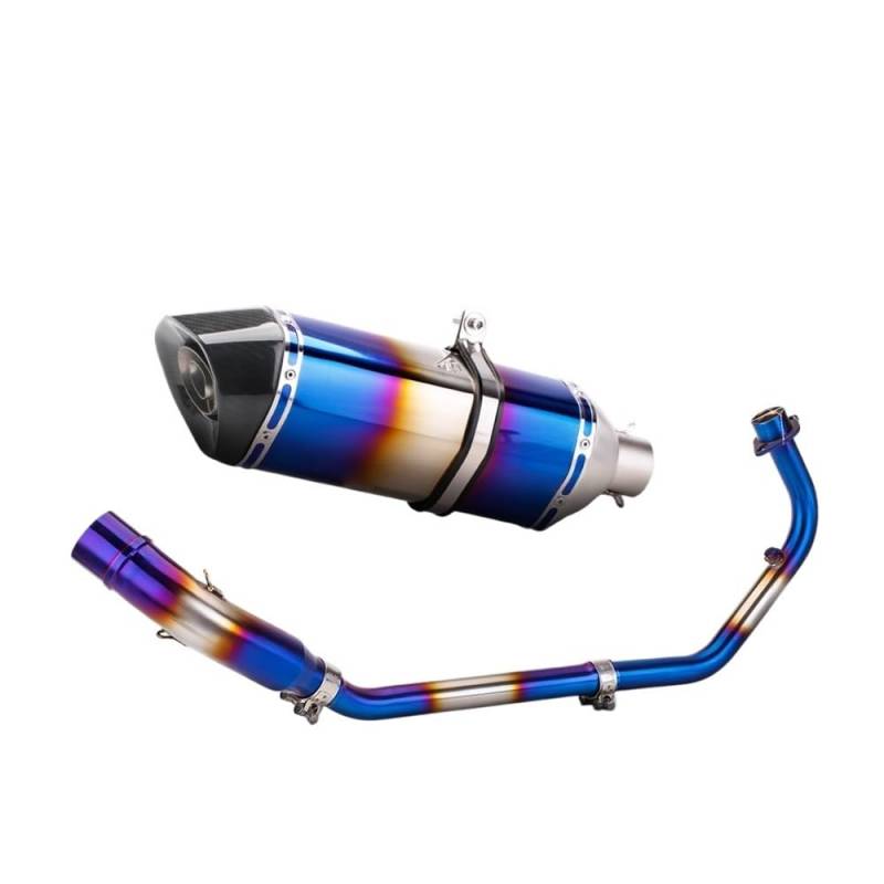 Niyade Motorrad Auspuffrohr Für Cbr150r Für CB150R 2017-2021 Motorrad Auspuff Volle Ändern Front Link Ellenbogen Rohr Slip-On Verbinden Schalldämpfer(Color D) von Niyade
