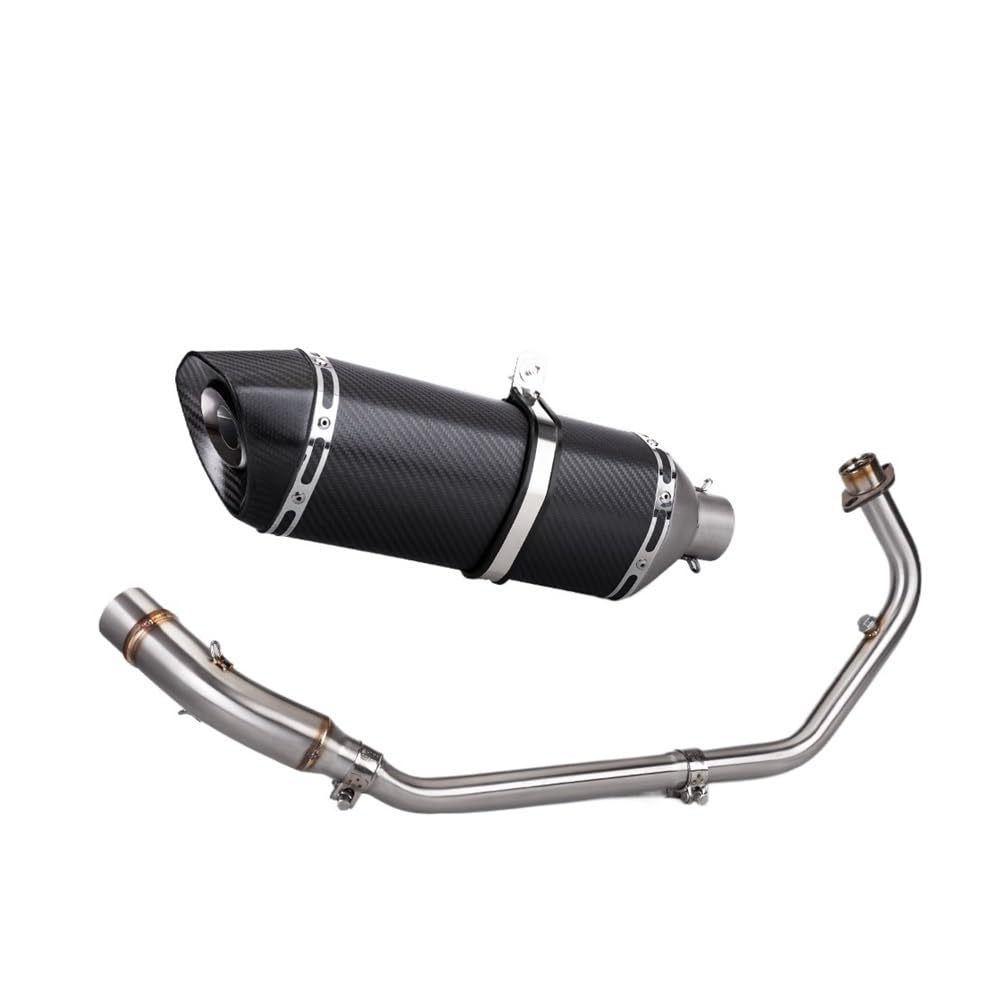 Niyade Motorrad Auspuffrohr Für Cbr150r Für CB150R 2017-2021 Motorrad Auspuff Volle Ändern Front Link Ellenbogen Rohr Slip-On Verbinden Schalldämpfer(Color E) von Niyade