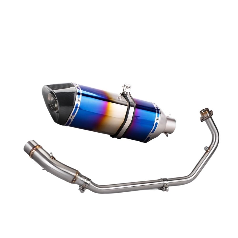 Niyade Motorrad Auspuffrohr Für Cbr150r Für CB150R 2017-2021 Motorrad Auspuff Volle Ändern Front Link Ellenbogen Rohr Slip-On Verbinden Schalldämpfer(Color H) von Niyade