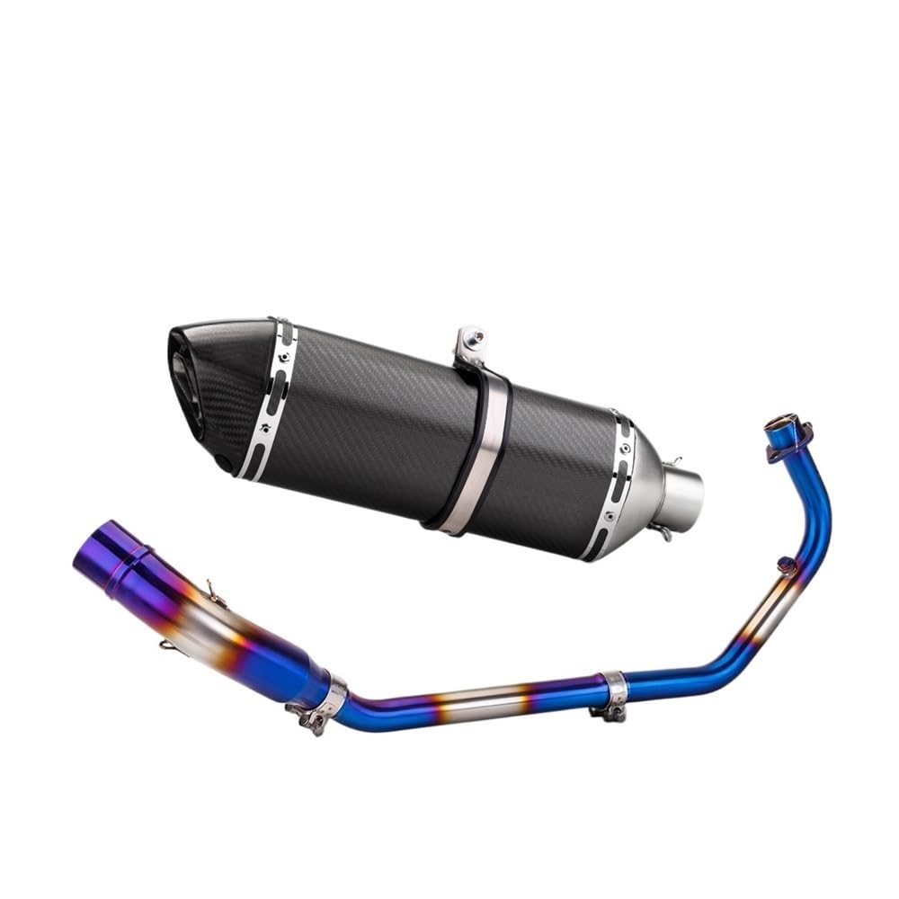 Niyade Motorrad Auspuffrohr Für Cbr150r Für CB150R 2017-2021 Motorrad Volle Auspuff Ändern Front Link Rohr Linie Moto Schalldämpfer(Color A) von Niyade