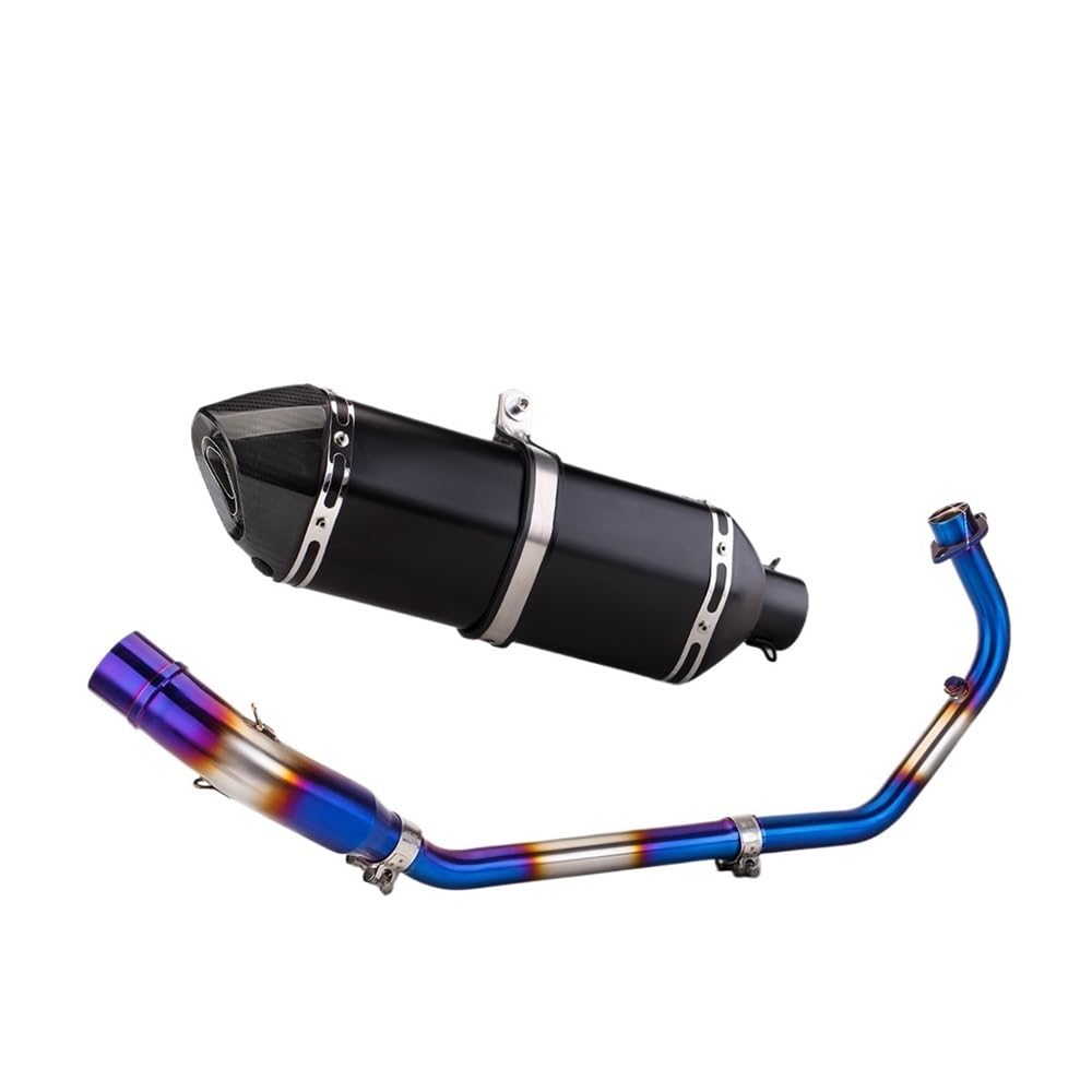 Niyade Motorrad Auspuffrohr Für Cbr150r Für CB150R 2017-2021 Motorrad Volle Auspuff Ändern Front Link Rohr Linie Moto Schalldämpfer(Color B) von Niyade